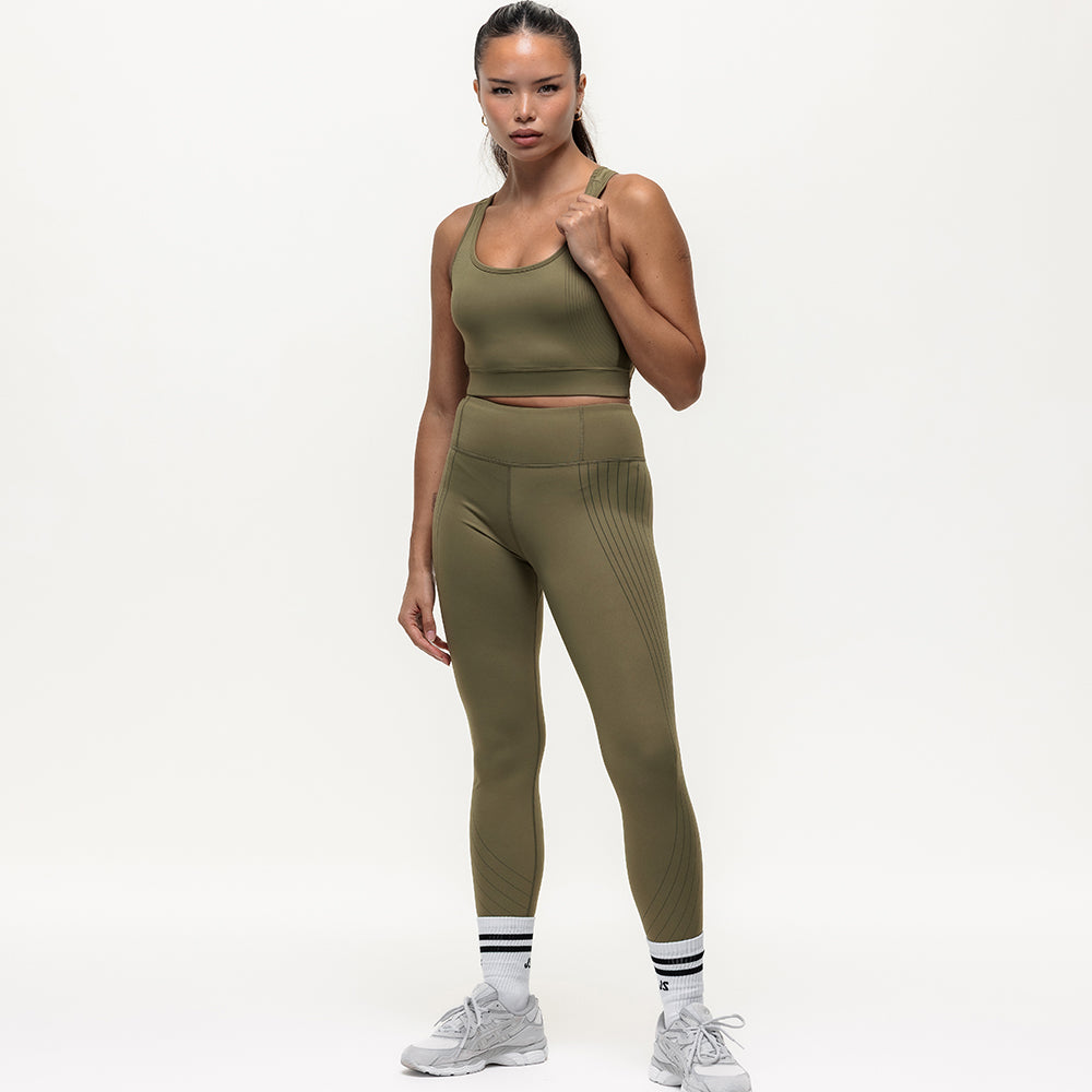 Agility Workout Leggings - Military Green