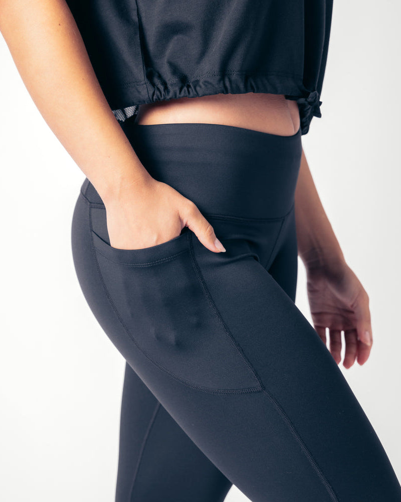 Mid Rise Genesis Leggings - Black Onyx