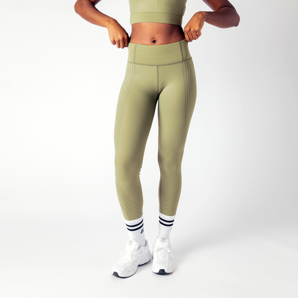 Agility Workout Leggings - Military Green