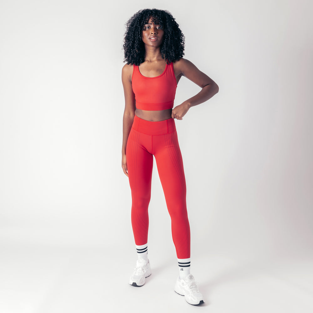 Agility Workout Leggings - Ruby Red