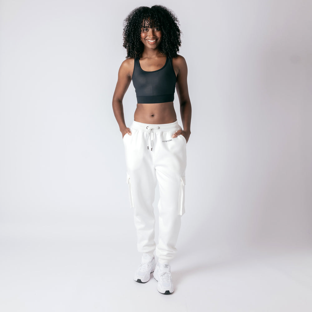 Cargo Joggers - Ivory White