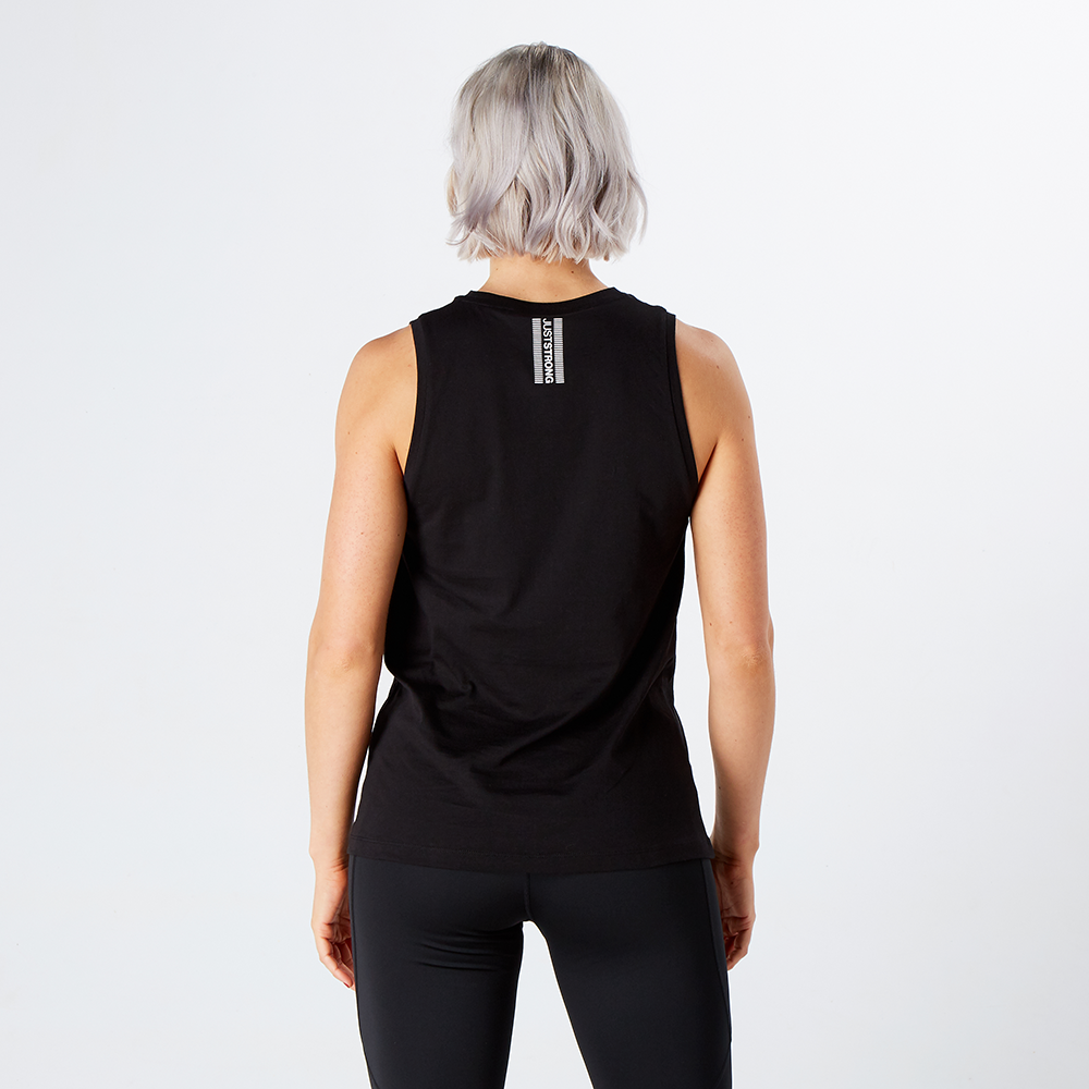 Reflective Black Athletic Box Tank